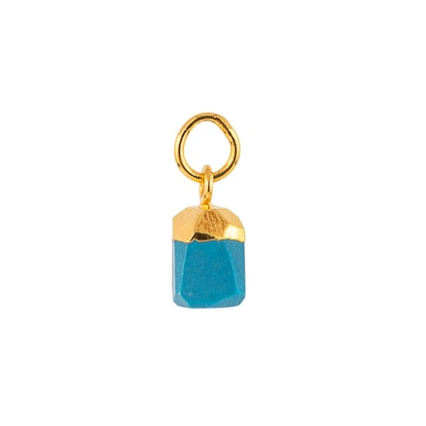 House of Vincent  December Turquoise vedhæng - forgyldt