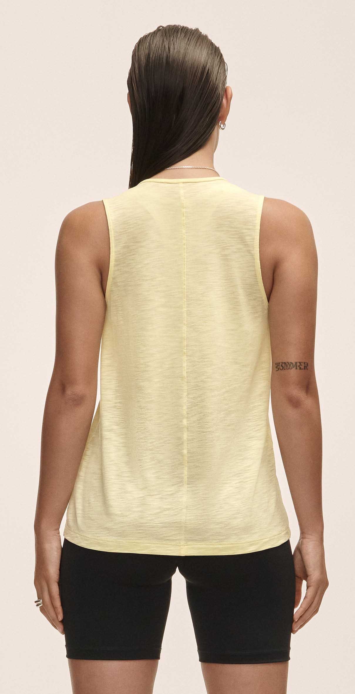 Soft Texture Tank Dame Yellow Steam