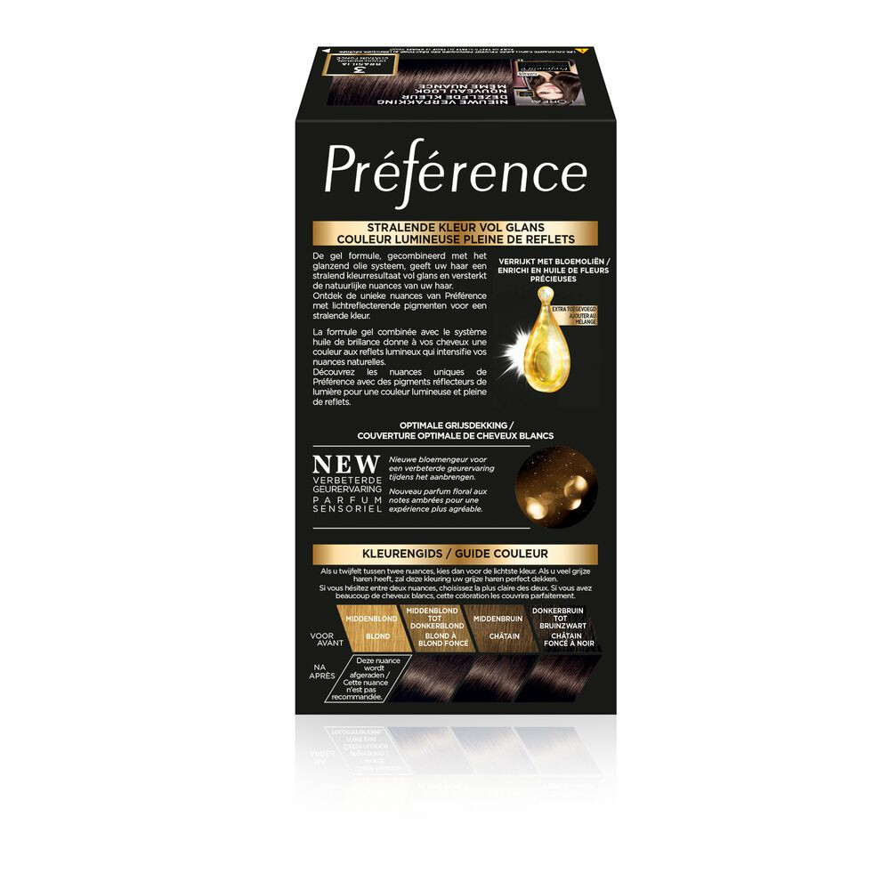 L'Oréal Préférence Permanente Haarkleuring 3.0 Donkerbruin