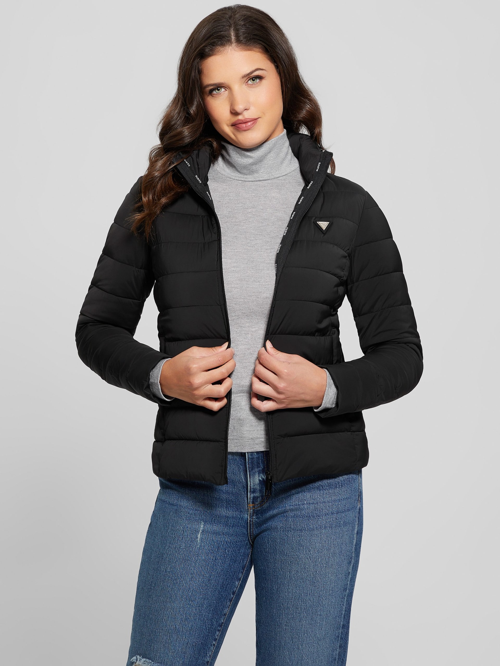 Jaqueta puffer com capuz Diann Heavy