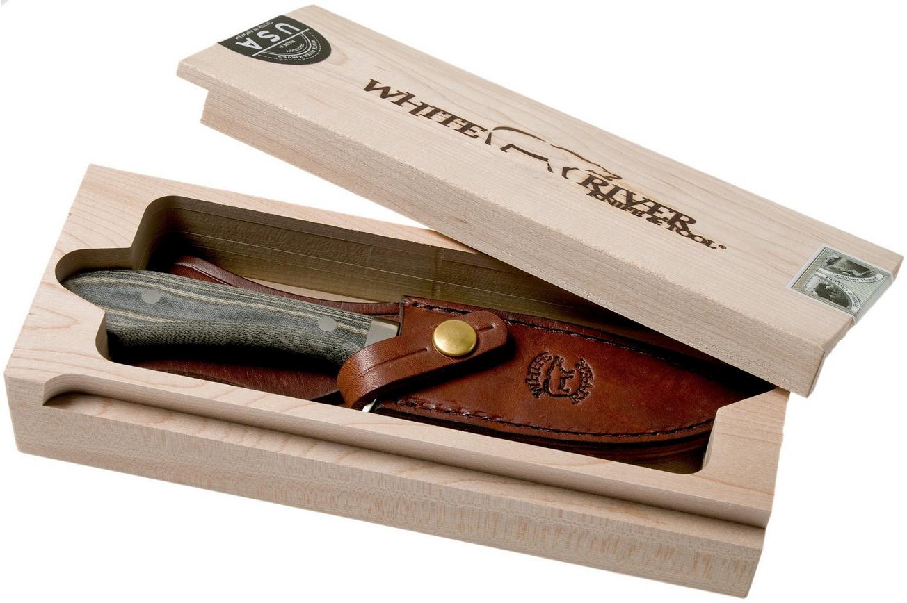 White River Knives Sendero Classic jachtmes Black Olive Micarta, Jerry Fisk design