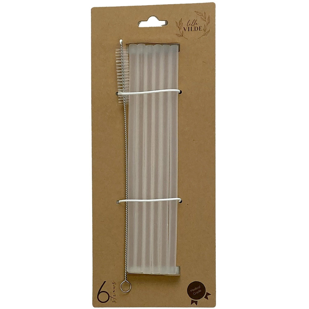 Køb By Lille Vilde Ice Silicone Sugerør 6pcs