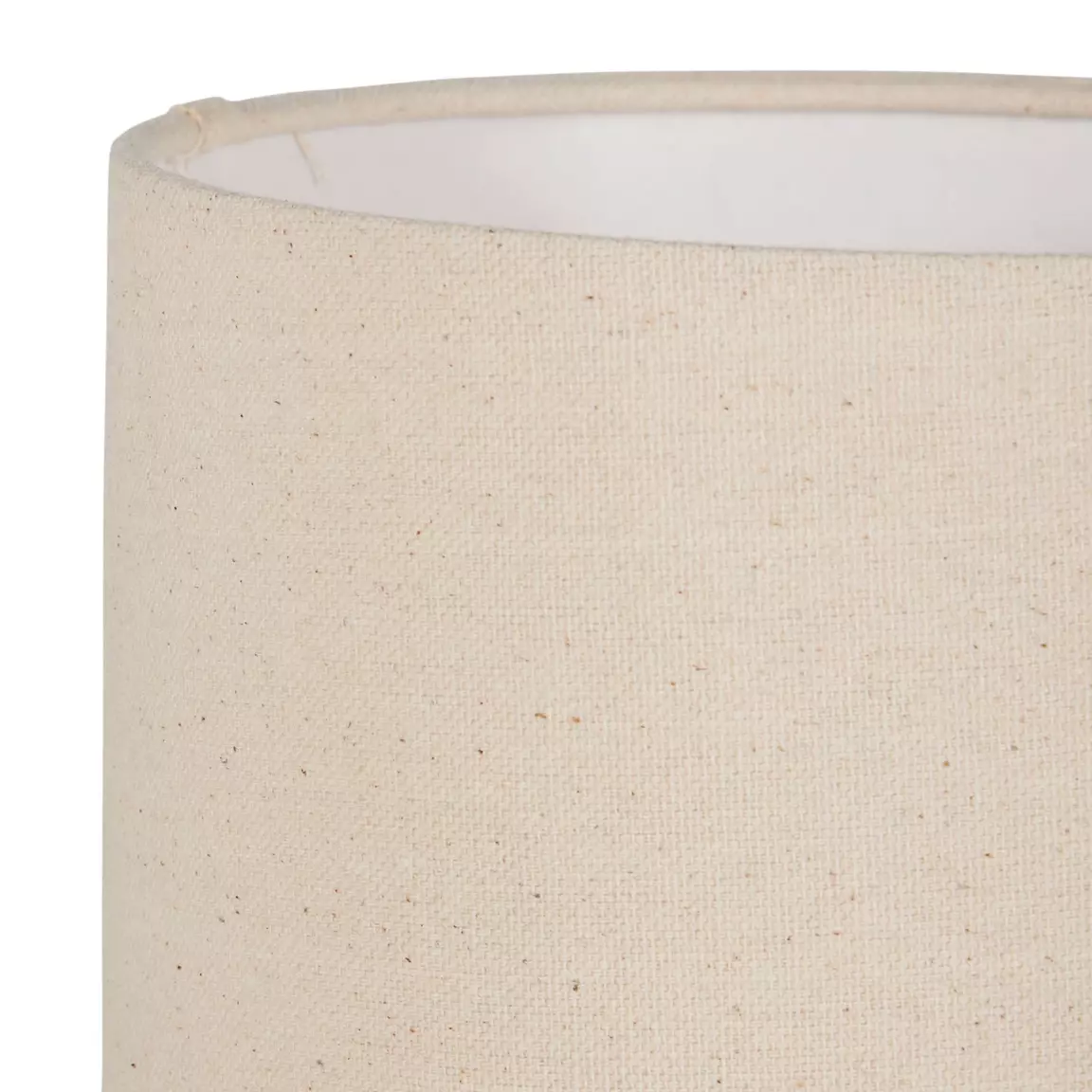 Lampe à poser céramique et lin (H34,5 cm) Orecchio Blanche