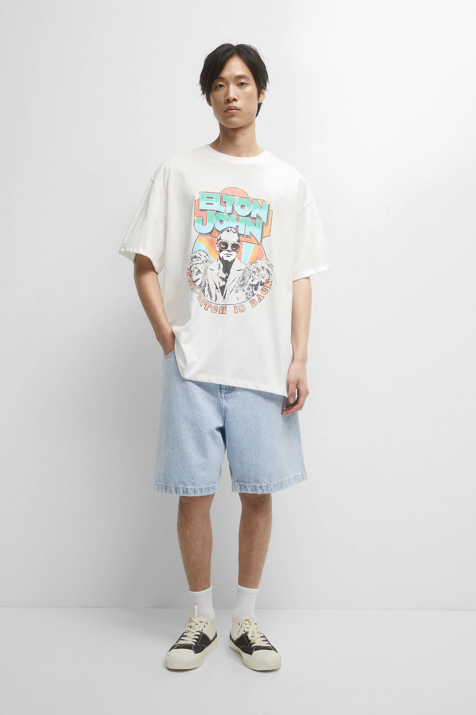 CAMISETA ELTON JOHN - OFF WHITE