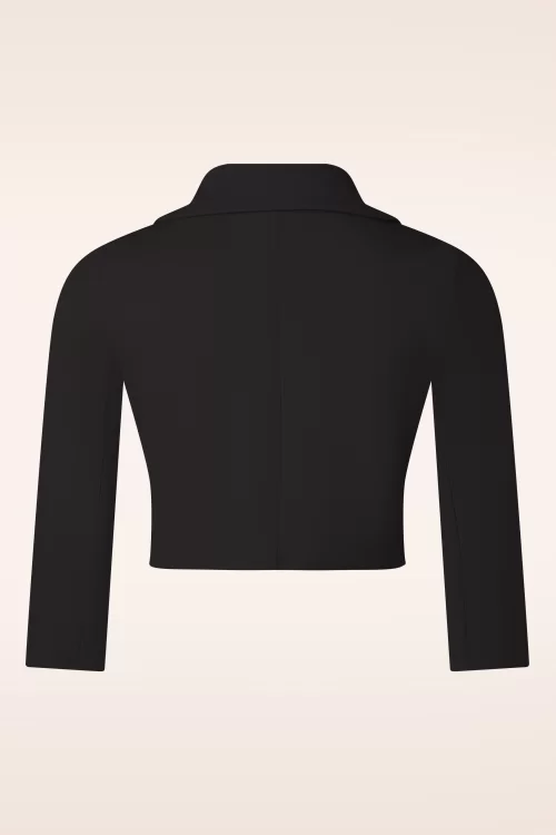 Vintage Chic for Topvintage Jackie bolero blazer in zwart