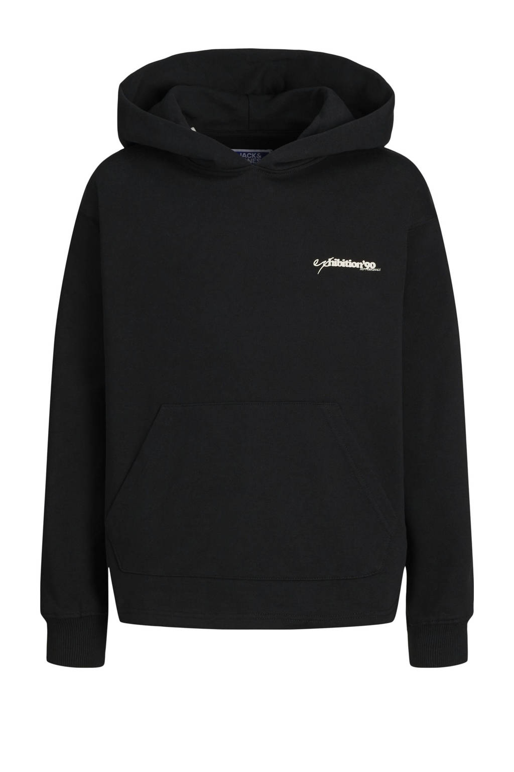 JACK & JONES hoodie JORGREENPOINT met backprint zwart