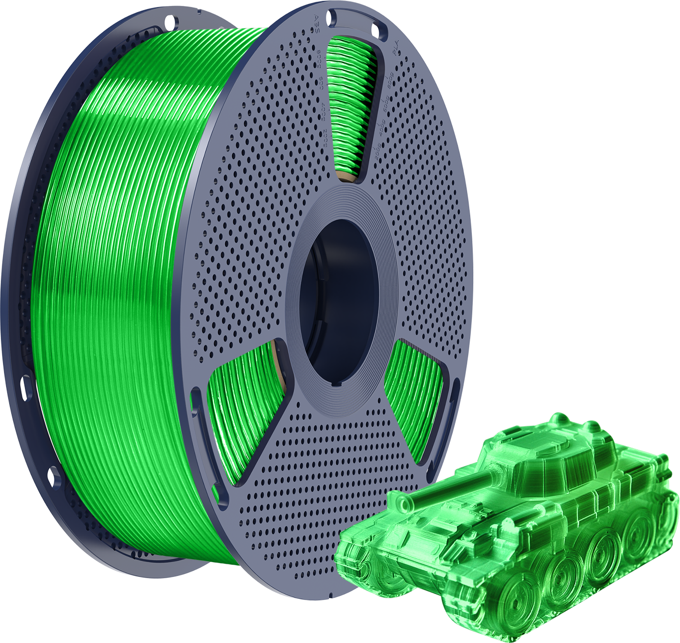 SUNLU  PLA Transparent Green, 1,75 mm / 1000 g    Biologisch abbaubares PLA Material