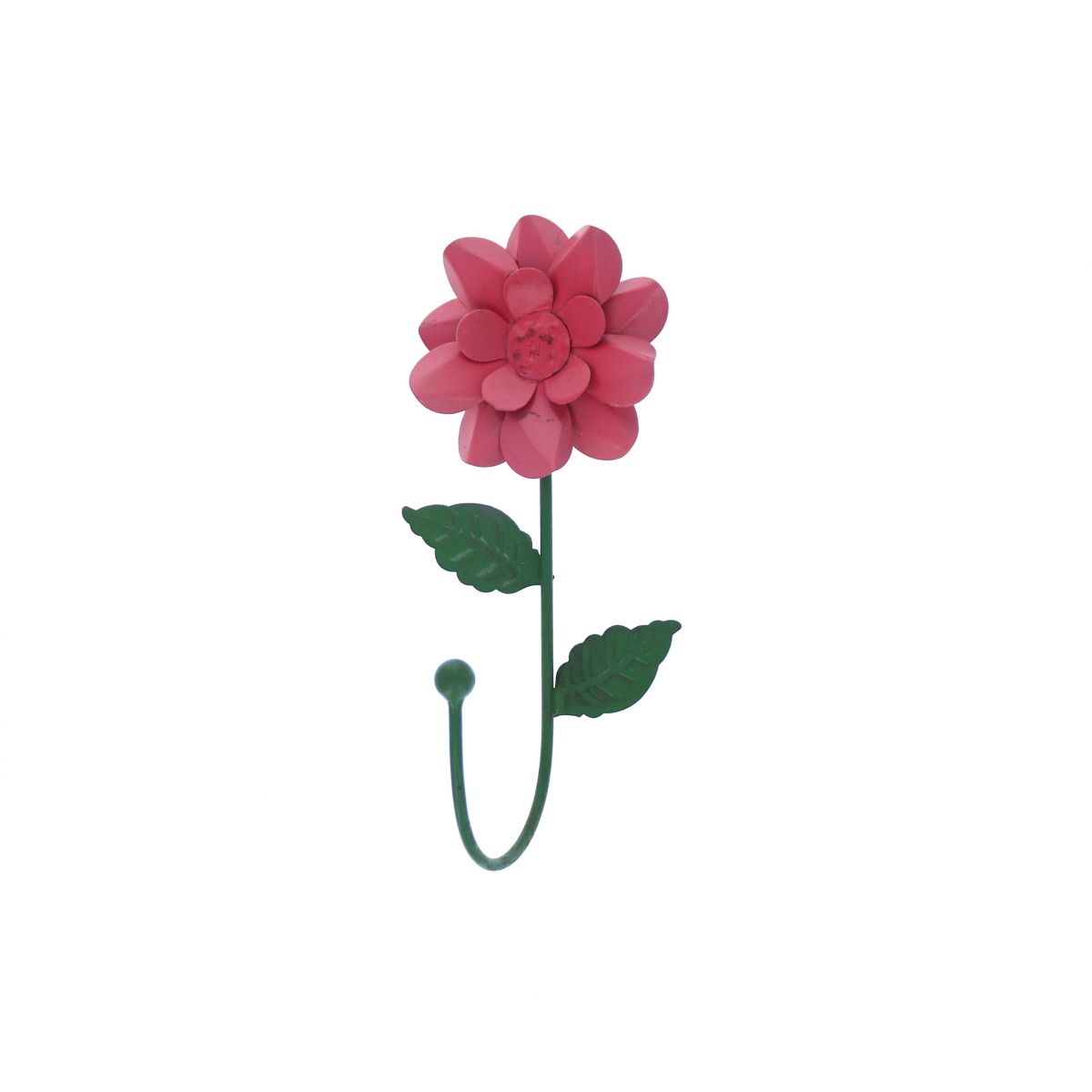 Patère en métal fleur rose Jolie saison