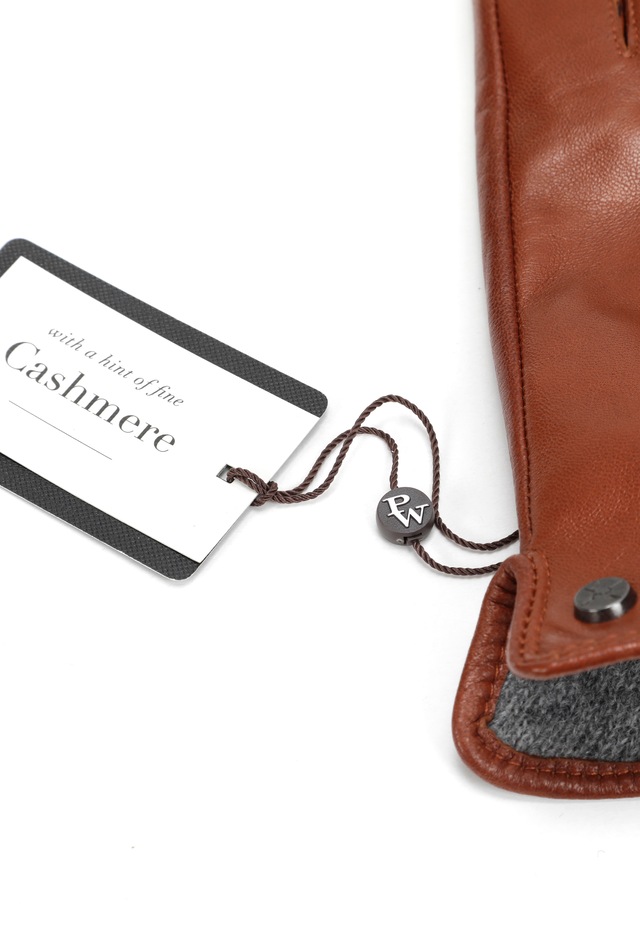 PEARLWOOD Lederhandschuhe »GRAY«, Weiches Innenfutter mit Wollanteil, dekorative Ziernähte,