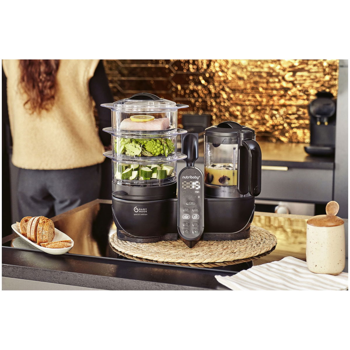 BabymoovBabymoov   Nutribaby Plus XL Nahrungszubereiter Black