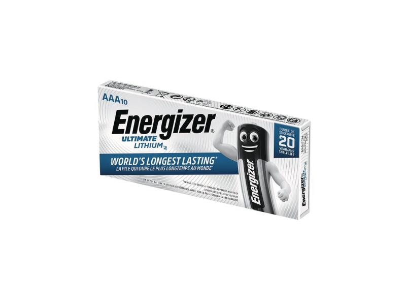 Energizer Batterie Ultimate Lithium AAA , 10 Stück Typ LR03 / AAA / Micro, 10 Stück