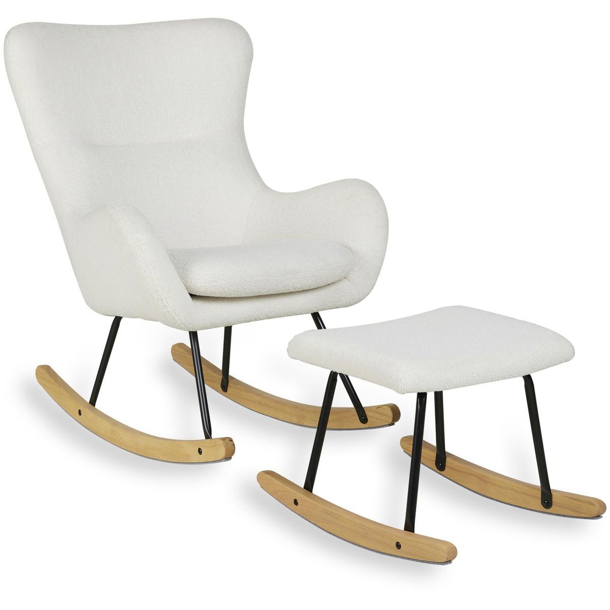 QuaxQuax   Hocker für Schaukelstuhl Basic und Nordic sheep cream