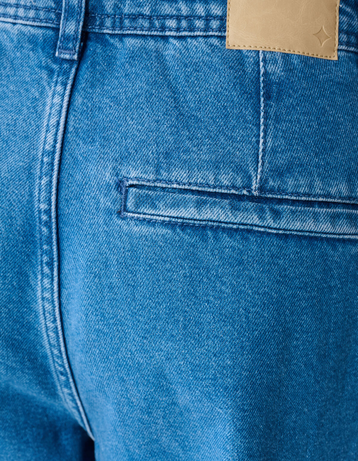 Pleated Wide Leg Fit Jeans Mediumstone
