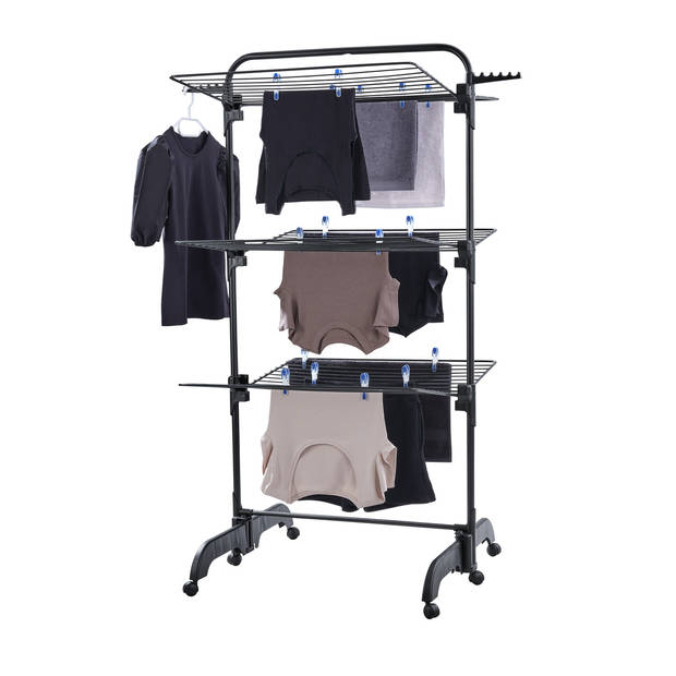 Leifheit Droogtoren Pegasus 420 Solid Comfort - 42 m drooglengte - Zwart
