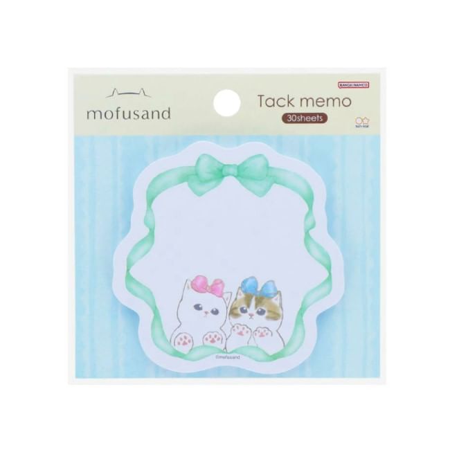 Sun-Star Stationery - mofusand Diecut Sticky Notes (Ribbon)