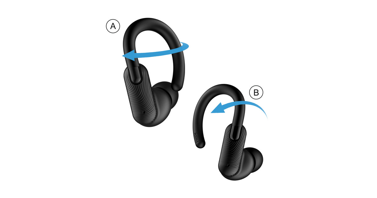 MIXXStreamBuds Sports Charge 2: Wireless Earbuds in-ear oortjes  (Zwart)