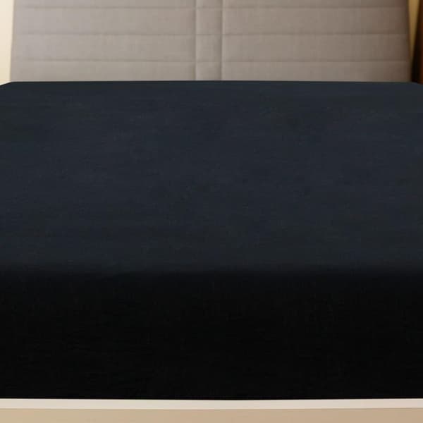 vidaXL Jerseylaken 2 stk svart 90x200 cm bomull