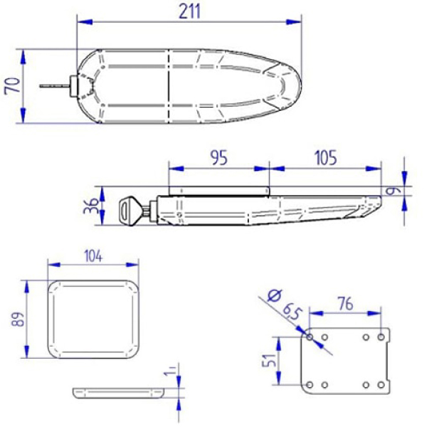 Serrure Universal Lock Thule Blanc