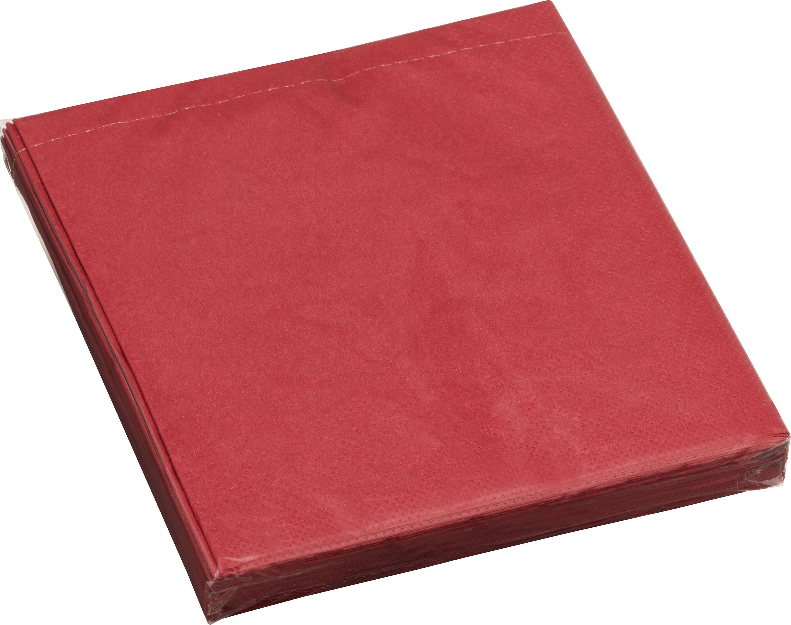 PAPER Papierservietten - Bordeaux / B: 33.0 cm x T: 33.0 cm x H: 0.1 cm