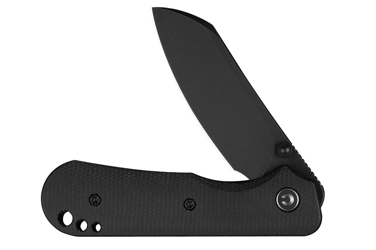 Civivi Crabby C24055-3 Blackwashed 14C28N, Black Canvas Micarta, zakmes, Ken Onion Jr. design