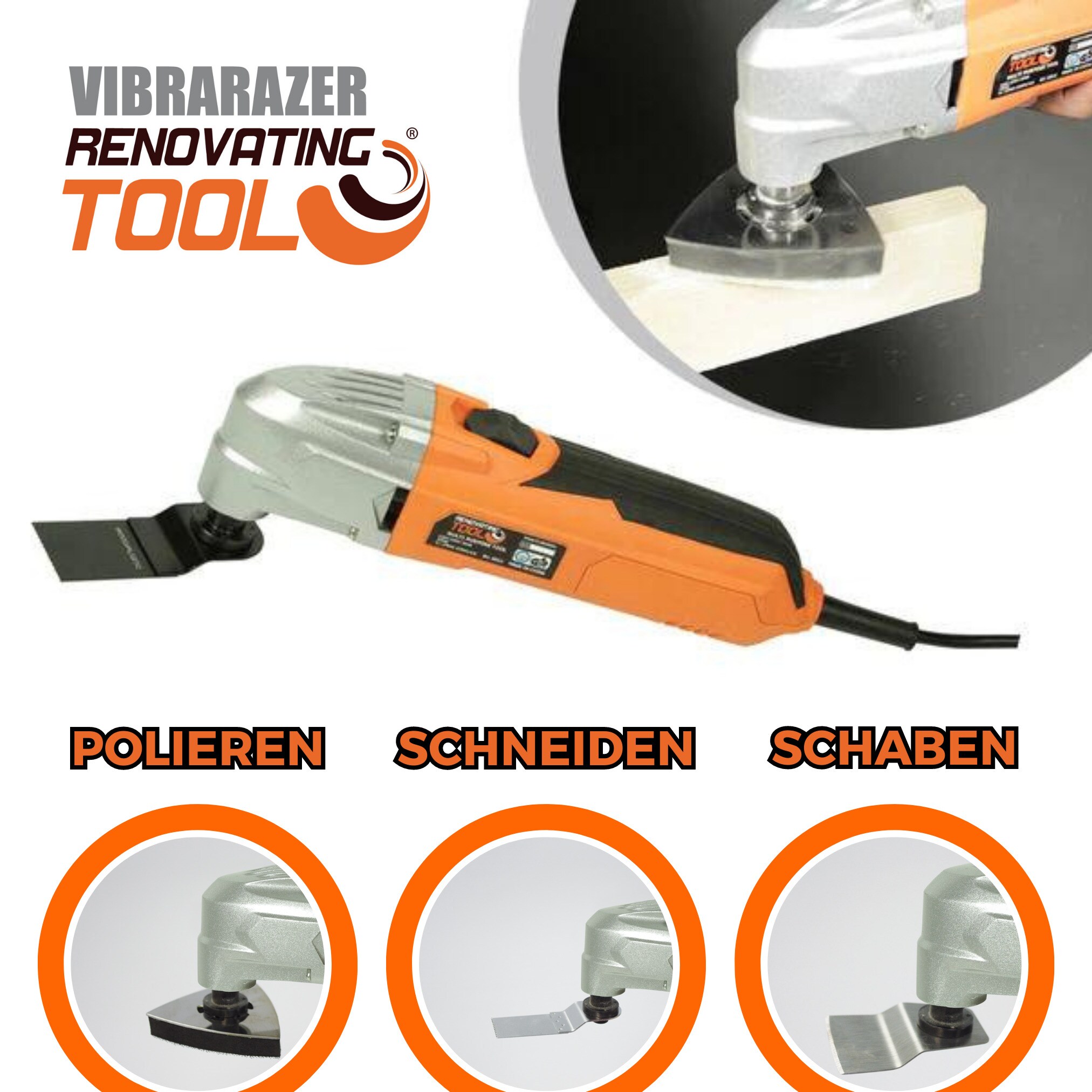 Best Direct® Pro Series - Multitool 16 Teile - oszillierend Vibrarazer Renovating Tool