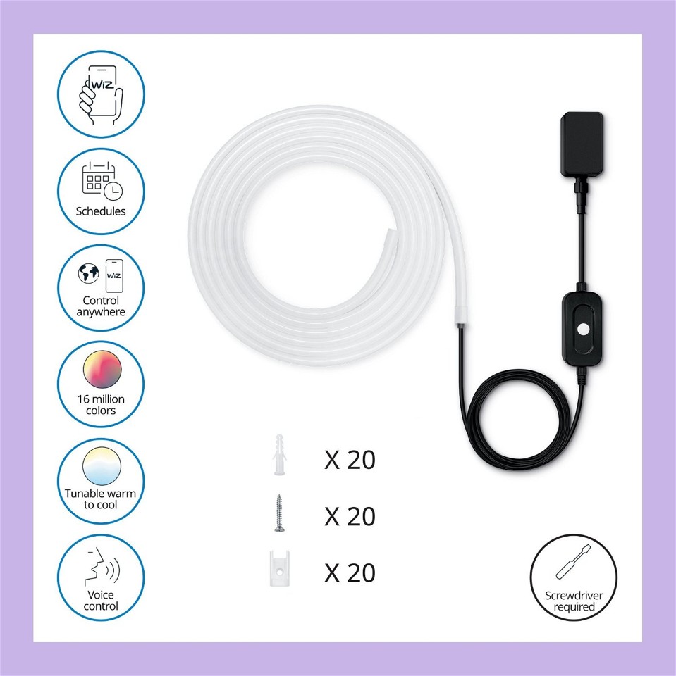 WiZ - Udendørs RGBW LED-stripsæt 5m Type C