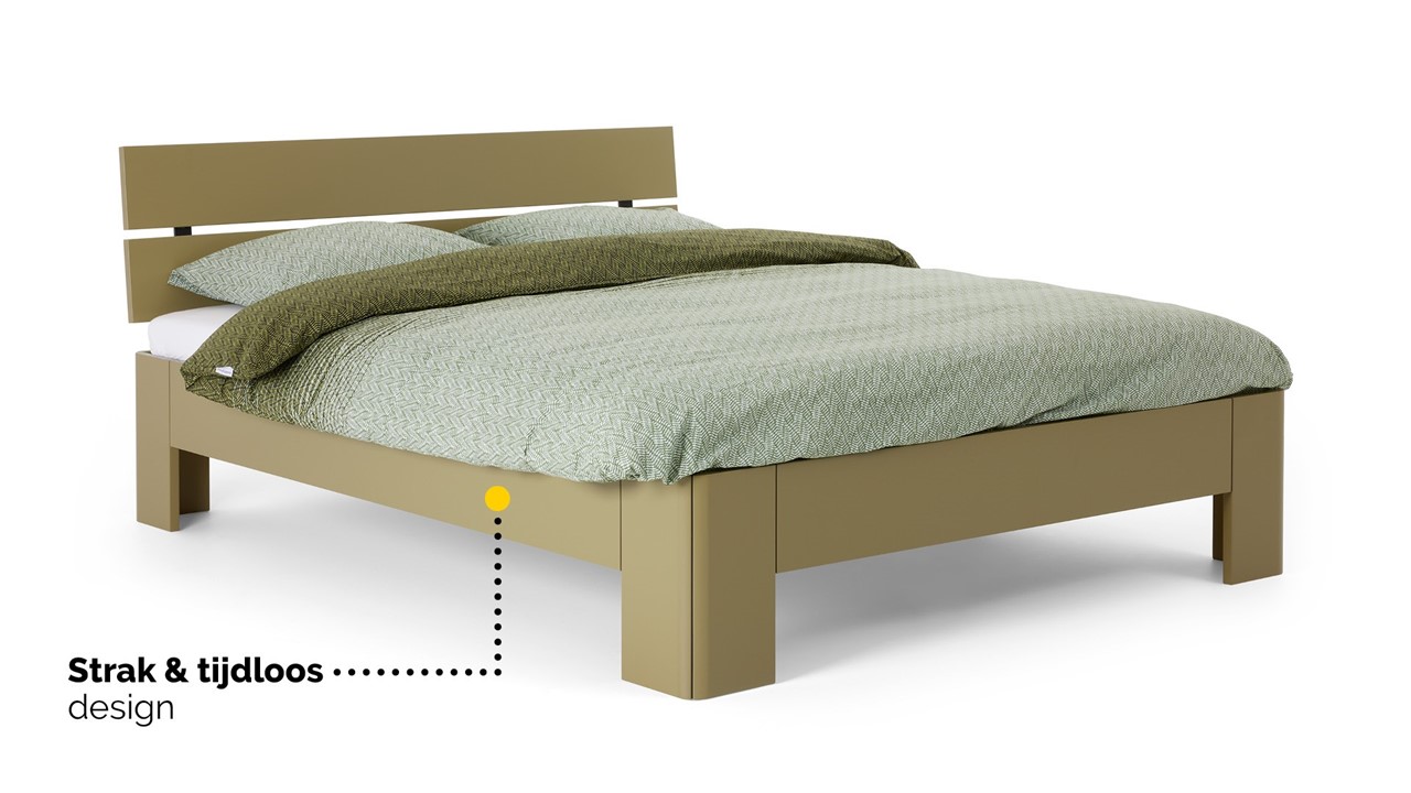 Bed Fresh met hoofdbord rietgroen