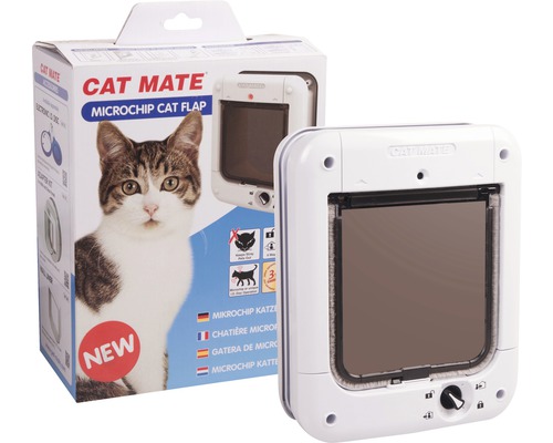 Cat Mate ELITE microchipgestuurd kattenluik, ca. 20 cm x 25 cm, wit
