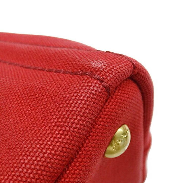 Prada Vintage Prada Canapa Tote Red
