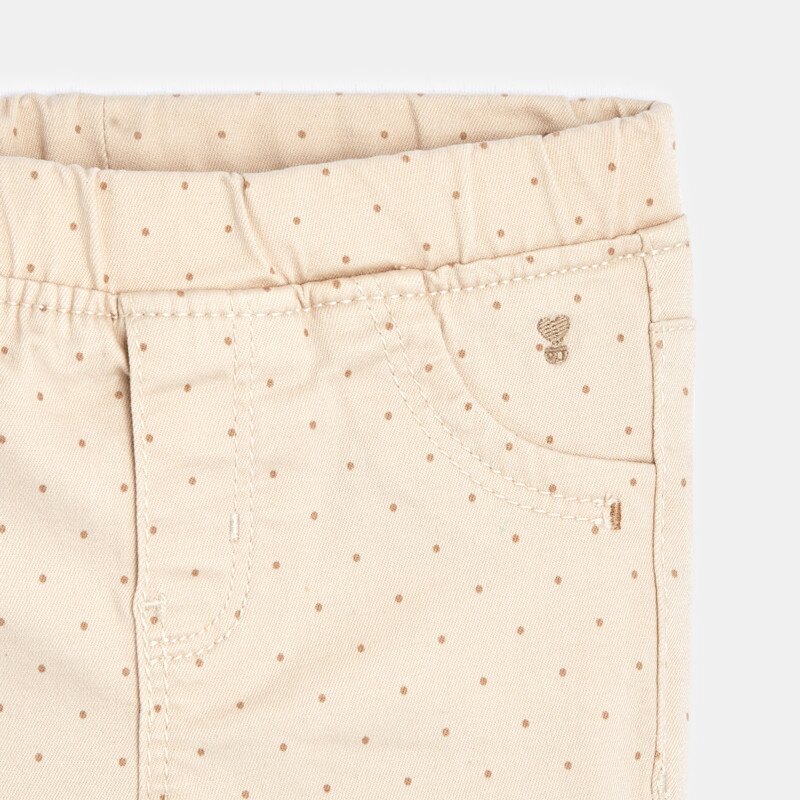 Jegging toile stretch uni blanc bébé fille Blanc