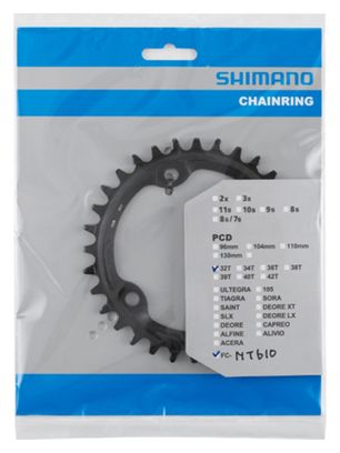 PLATEAU VTT MONO DIAM  96 EXTER 32DTS NOIR 4 BRANCHES SHIMANO MT610 12V.