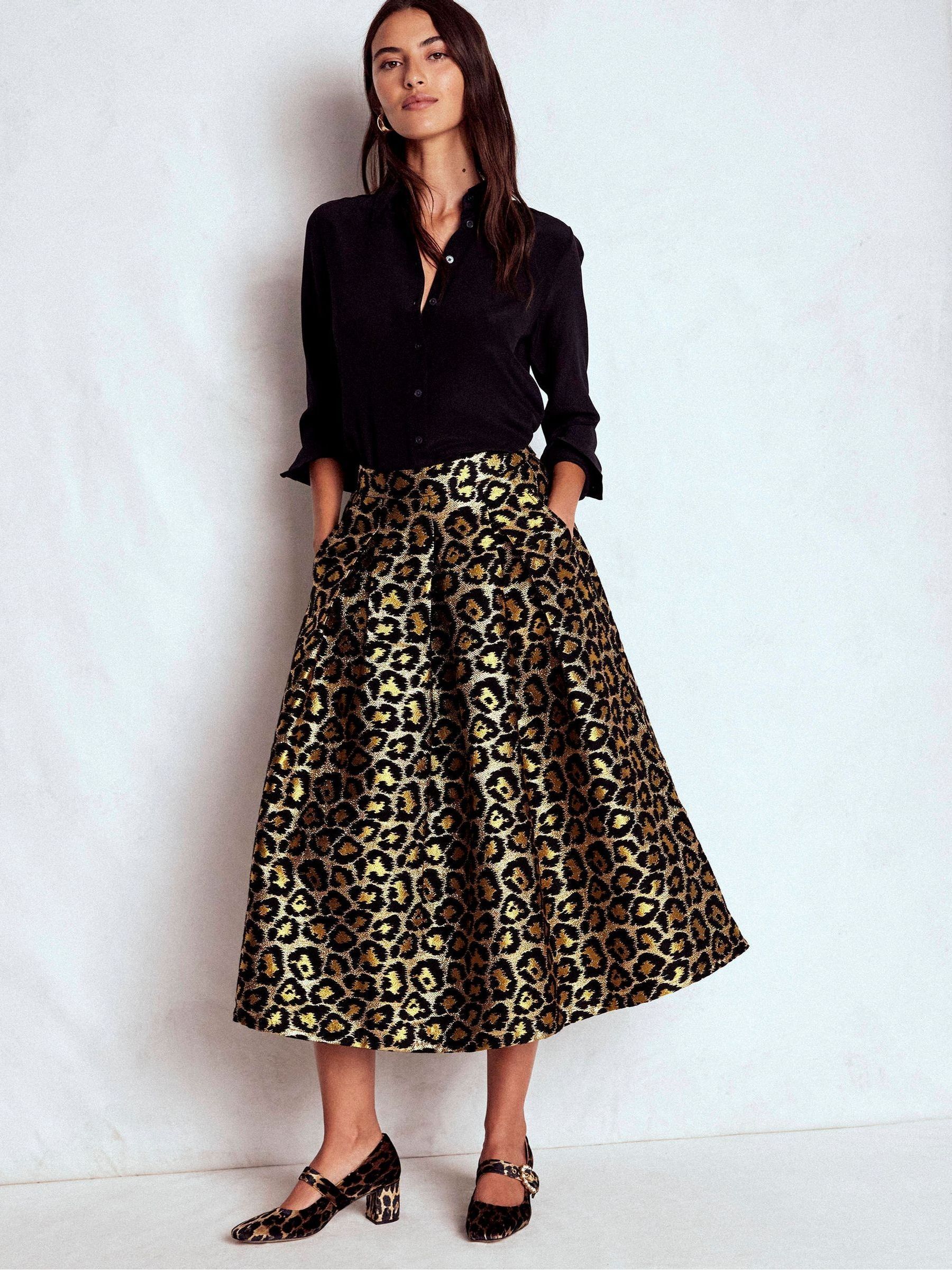 Boden Verity Jacquard Midi Skirt