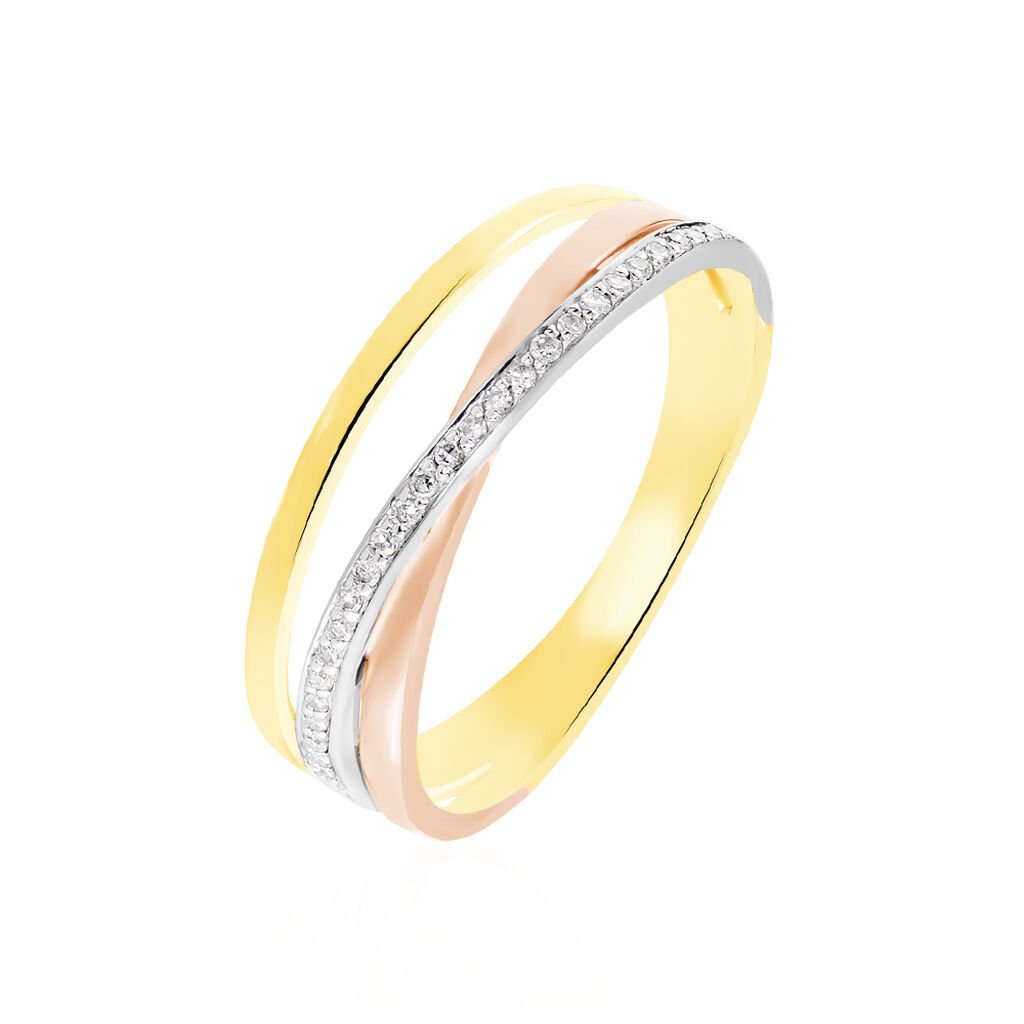 Bague Layan Or Tricolore Diamant