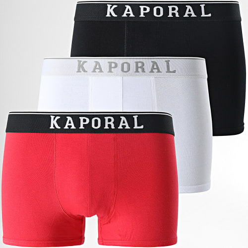 Lot De 3 Boxers Quad Blanc Noir Rouge
