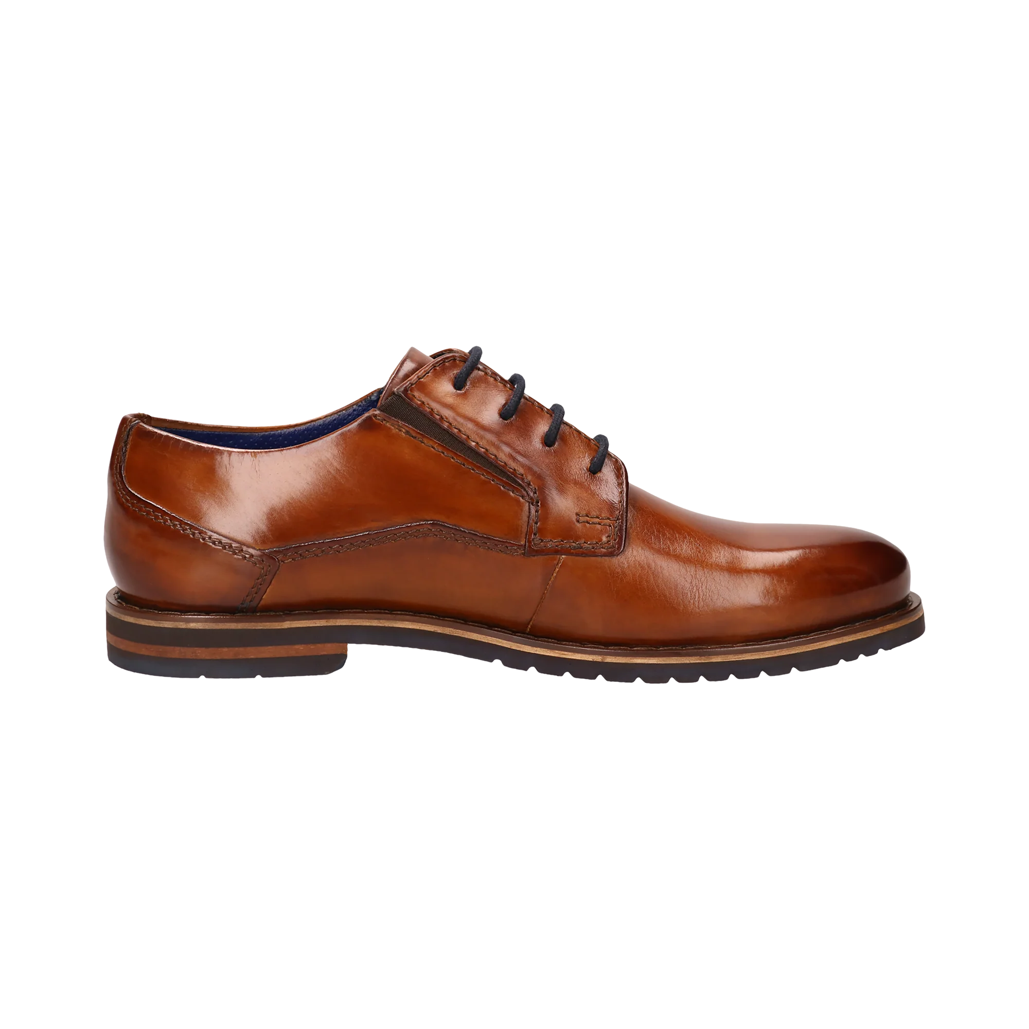 Leder Business Schnürer cognac
