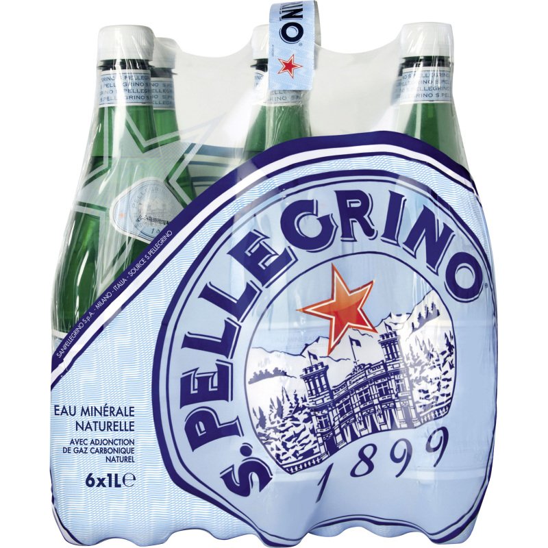 Eau gazeuse S. Pellegrino 1 L - 6 bouteilles