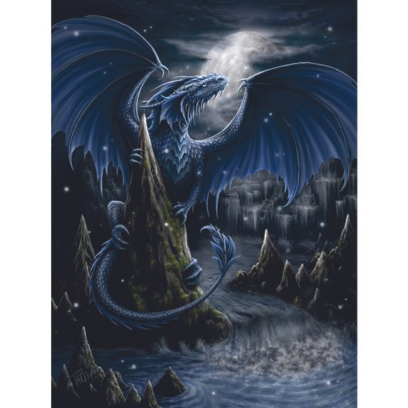 Puzzle 1500 pièces Le dragon bleu
