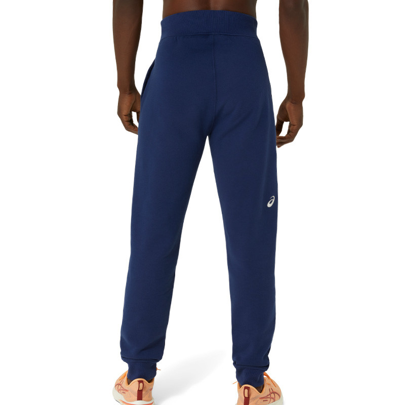 Pantalon de survêtement Asics en molleton bleu marine logo sweatpant