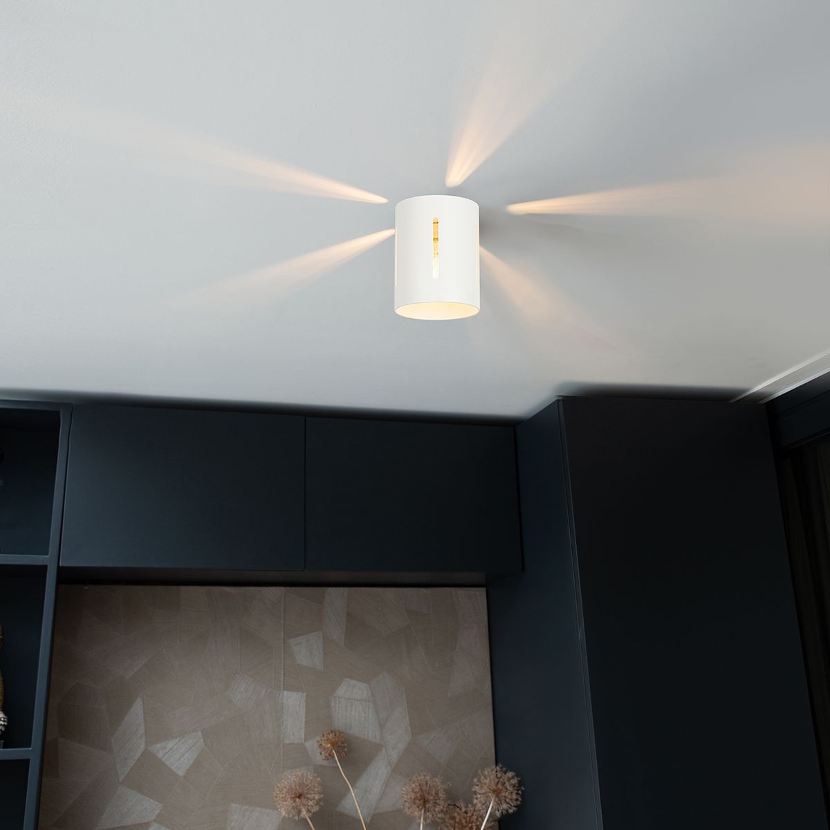 Design plafondlamp wit met lichteffect - Yana