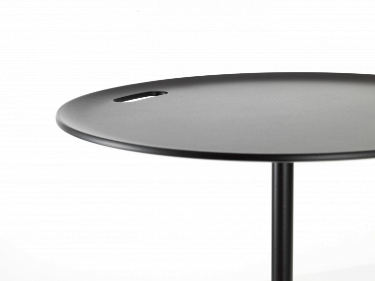 Vitra Occasional Low bijzettafel 55 chocolade kleur gepoedercoat aluminium