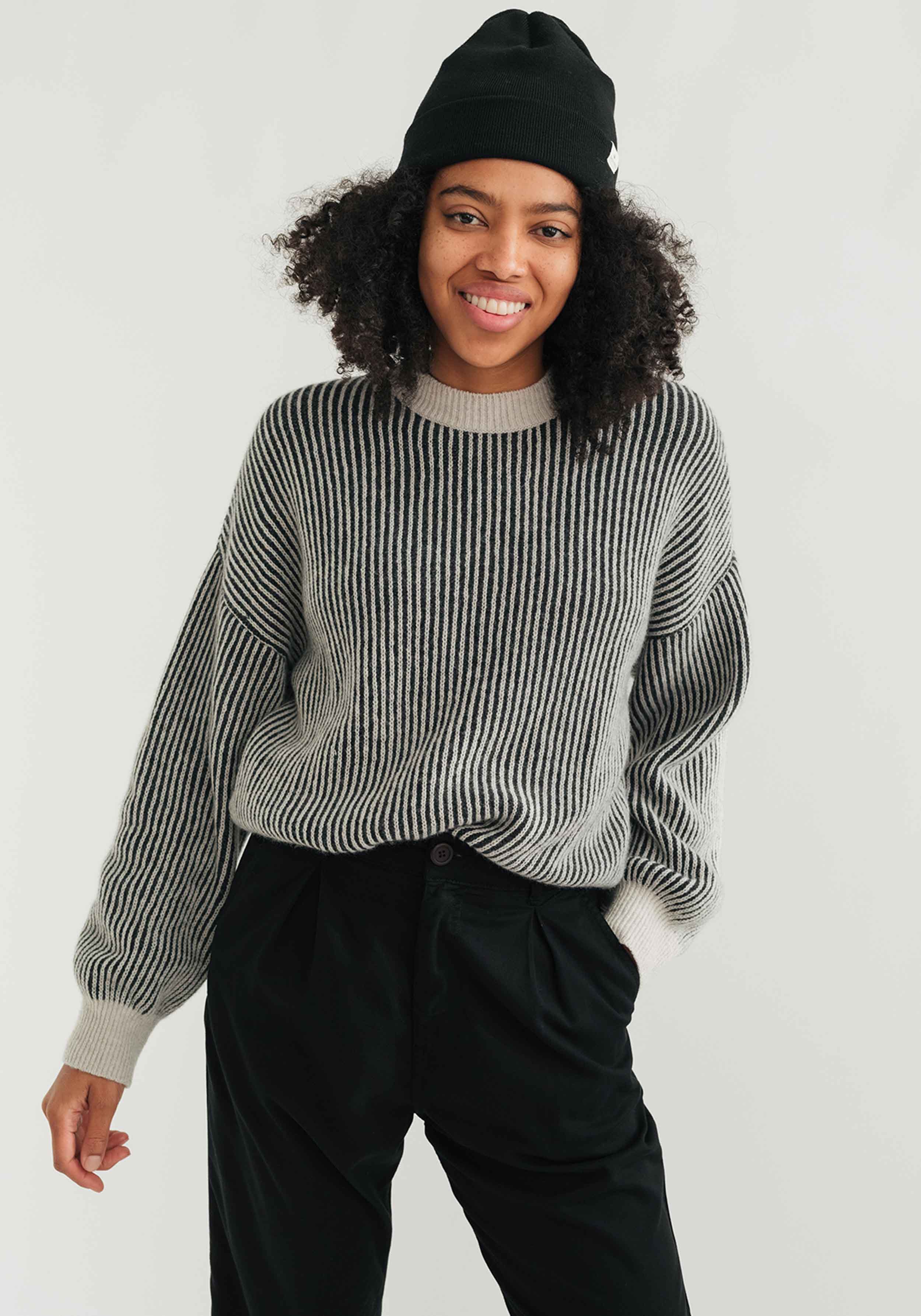 Twothirds Strickpullover Murvagh Black & White