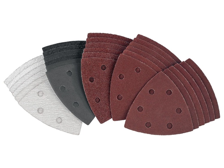 Schuurpapierset voor driehoekschuurmachines