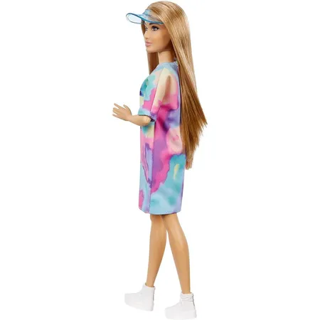 Barbie Fashionistas Puppe im Tie Dye Kleid, Anziehpuppe, Modepuppe