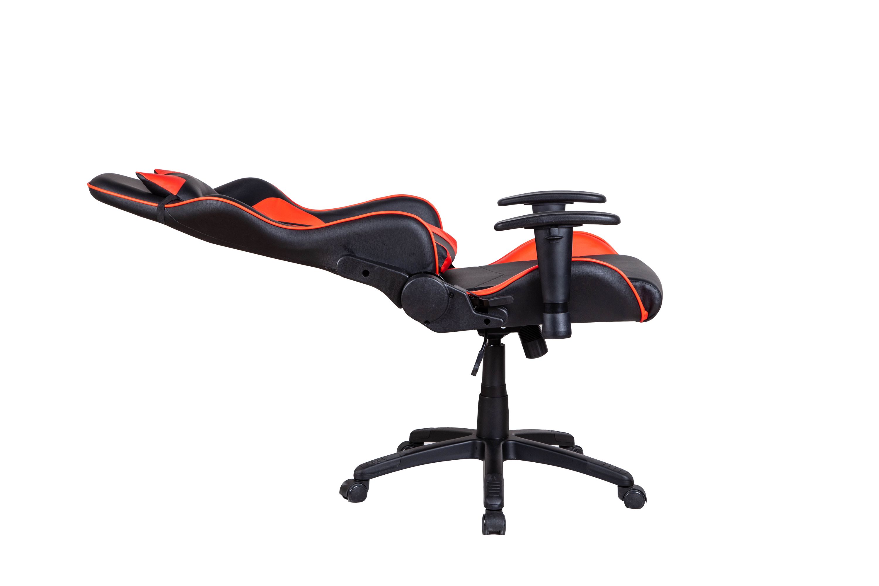 Gamingstuhl Bürostuhl Leder LIMITLESS schwarz/rot