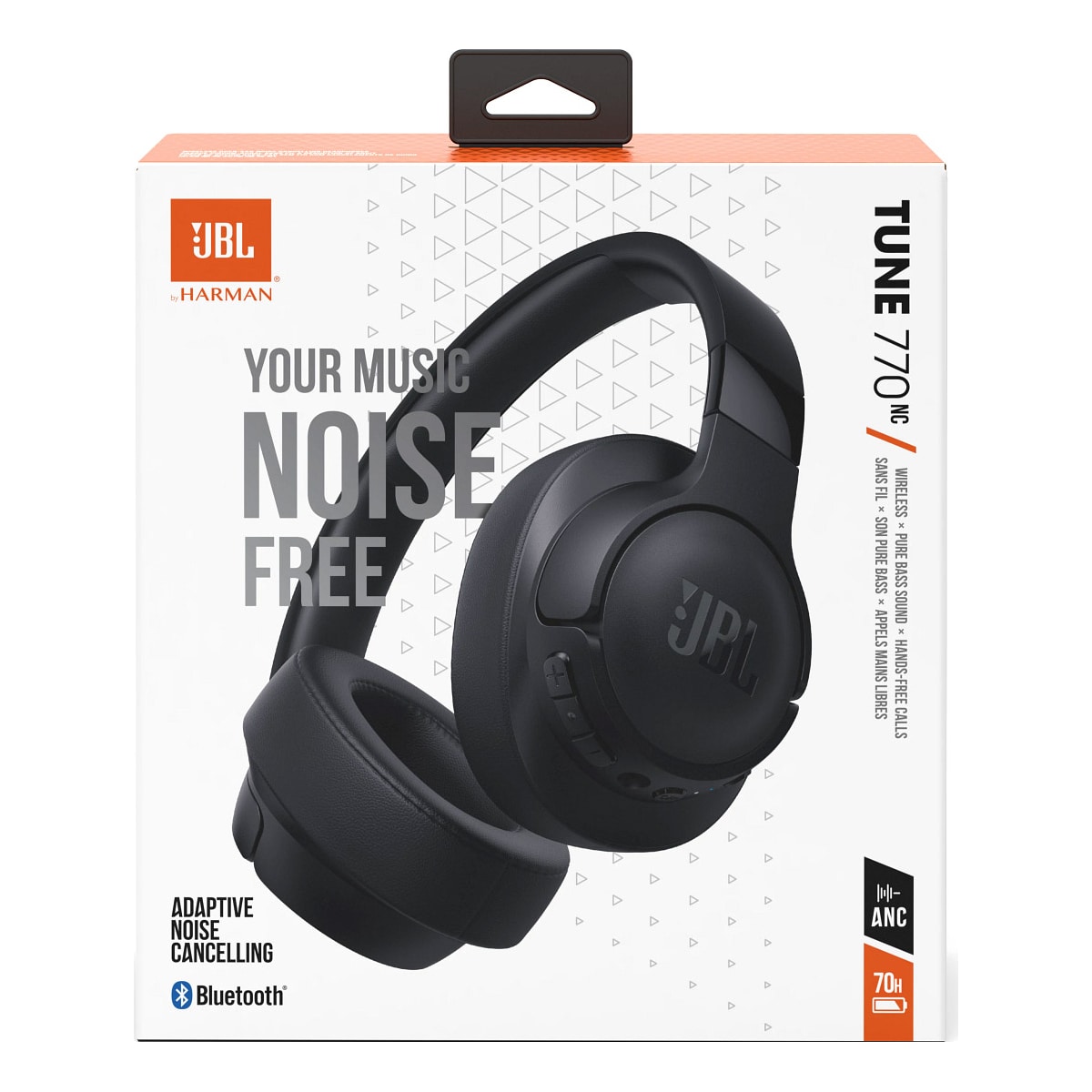 JBL Tune 770NC trådløse around-ear hodetelefoner (sort)