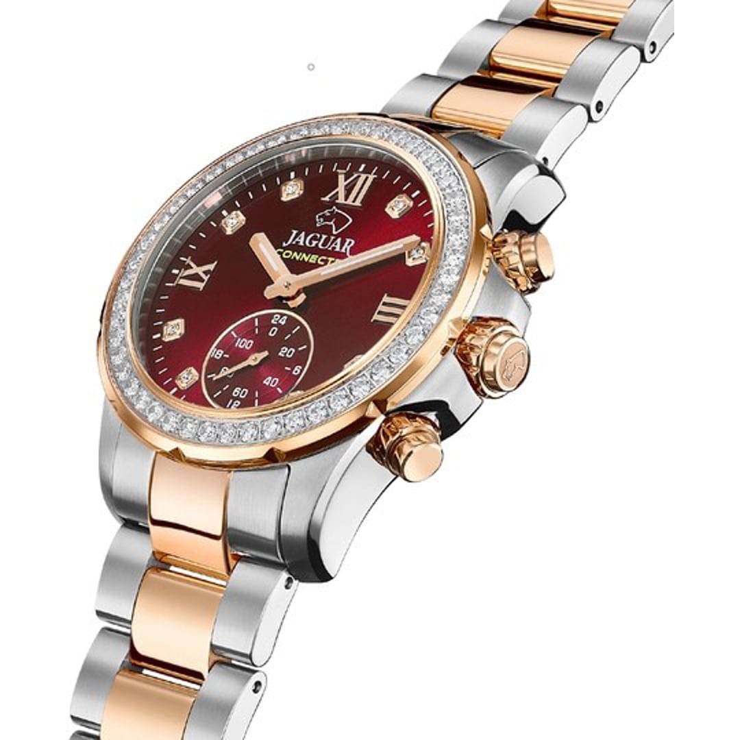 Jaguar Connected Lady Bicolor Rosé / Rot 37mm