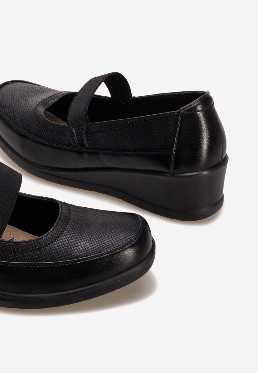 Ballerines à plateforme noirs Niomi