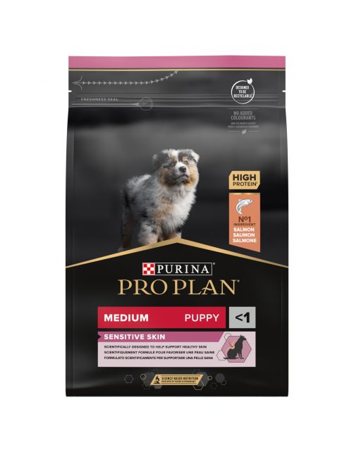 Pro Plan Dog Puppy Medium Breed Sensitive Zalm - Hondenvoer