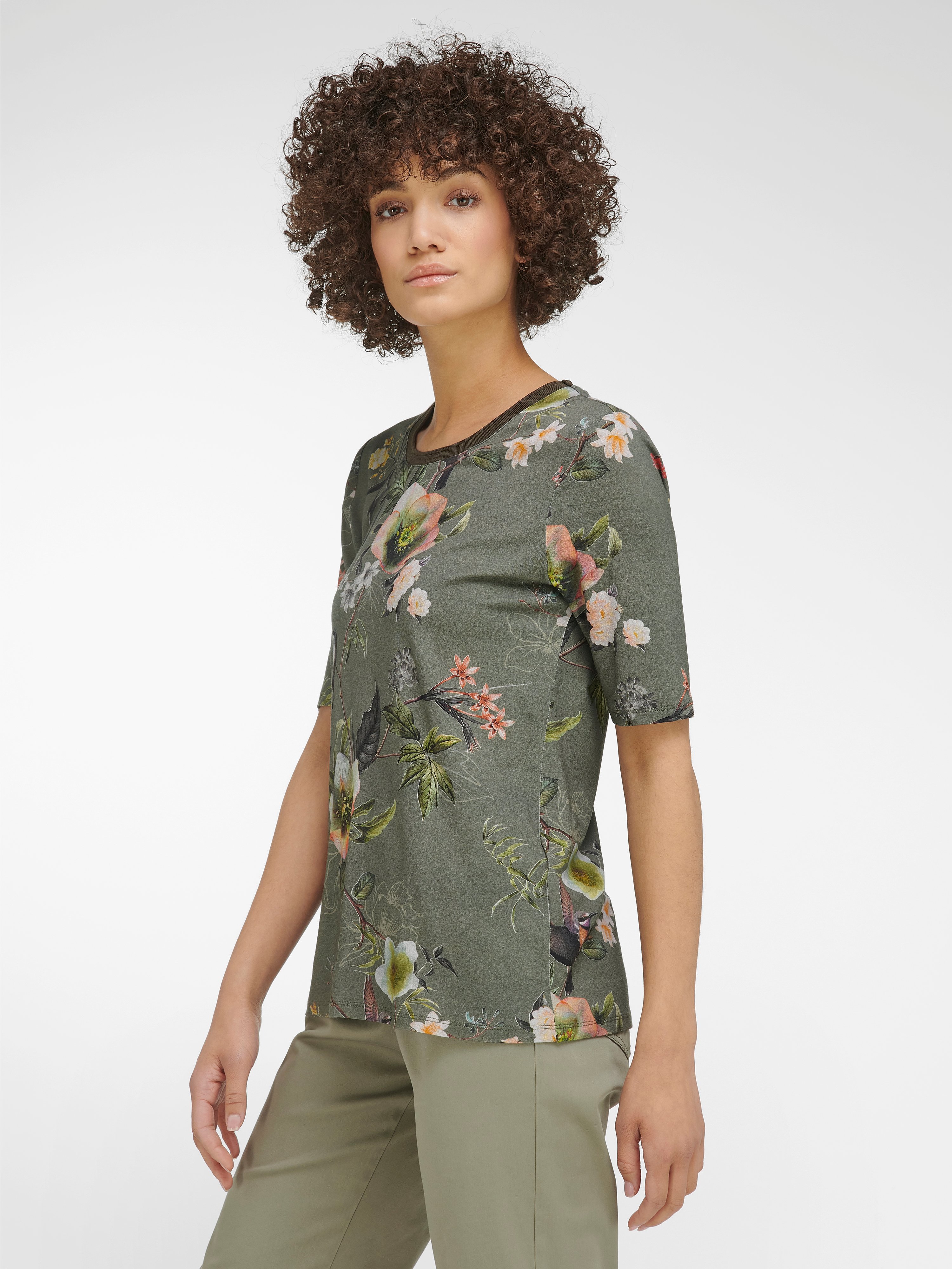 Rundhals-Shirt mit 1/2-Arm