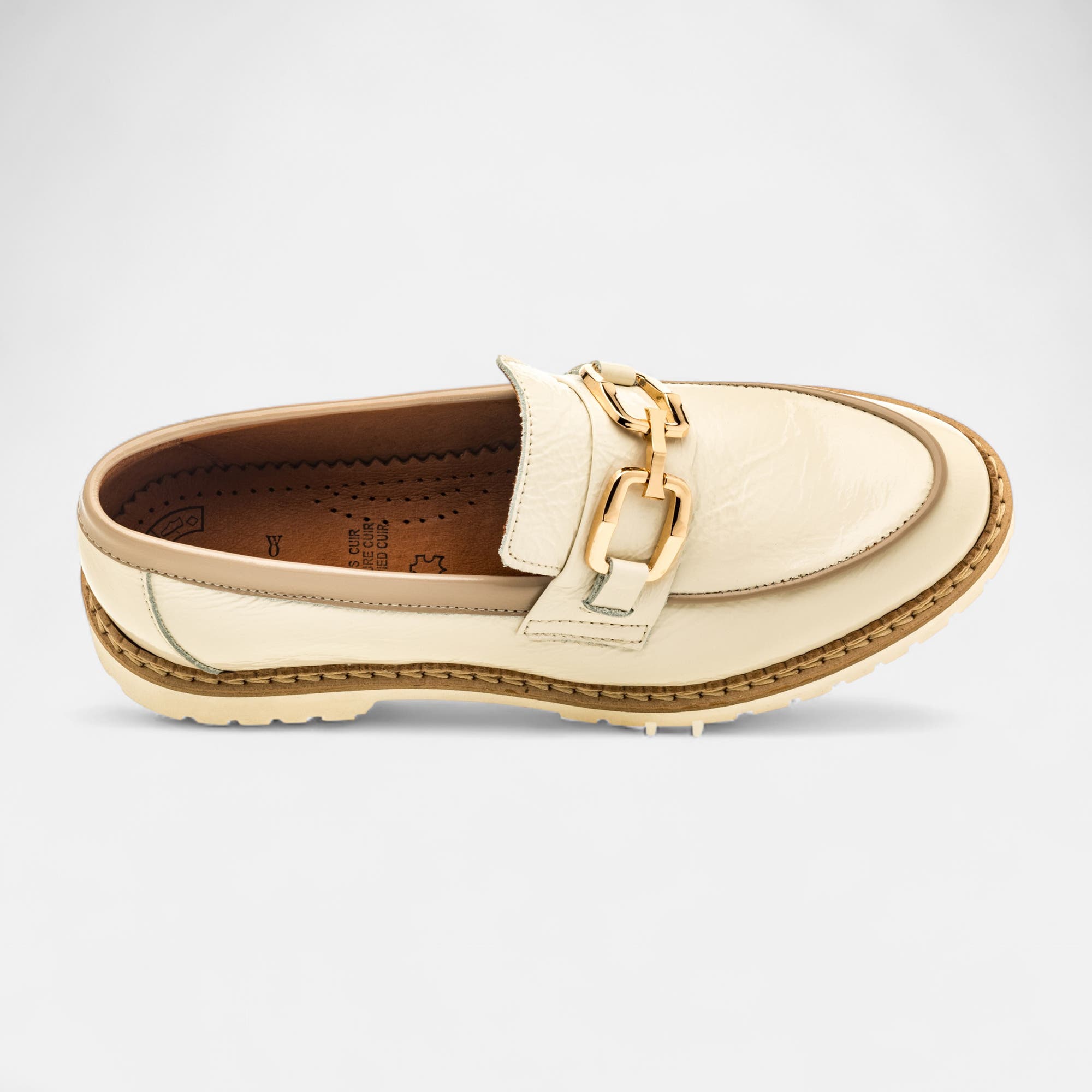 Mocassins Femme en cuir blanc